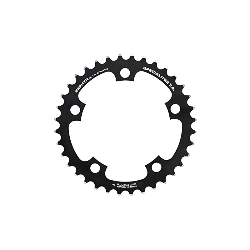 Spécialités TA Unisex's Zephyr Compact 5-Arm 110pcd 9/10 Speed Chainring,