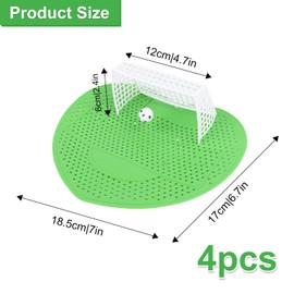 Urinal Sieve with Fragrance, 4 Pieces, RUNEAY Football Goal, Urinal Sieve, Splash Guard, Odour Protection for Men, Toilet, Urinal Strainer for Bathroom, Office, Stadiums, Hotels, Schools