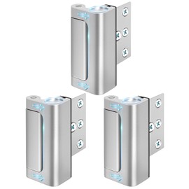 Home Security Door Lock 3 Pack Metal Door Reinforcement Lock for Kids Safety Top Front Door Child Proof Safety Lock Defend High Security Door Locks Latch Withstand 800lbs for Inside Swing Door Chain