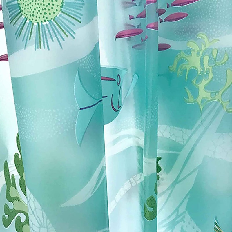 Underwater World Fish Shower Curtain, Ocean Tropical Fish Shower Curtains,