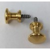 Solid Brass Piano Desk Knobs Small 5/8" with Wood Screws