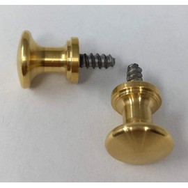 Solid Brass Piano Desk Knobs Small 5/8" with Wood Screws for Piano Fallboard/Key Cover