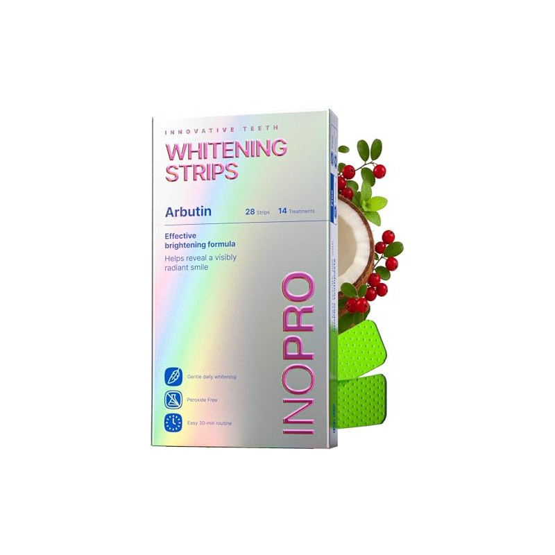 InoPro Teeth Whitening Strips - Enamel Safe, Peroxide-Free