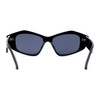 Geometric Angular Diva Cat Eye Fashion Sunglasses All Black