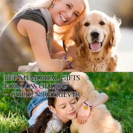 SODLYUE Pet Memorial Gifts, Dog Memorial Gifts Bracelet for Beloved Dog,8MM Amethyst Pet Sympathy Bracelet for Women Who Loss of Pets,Dog Bereavement Sympathy Gift