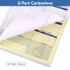 2 Pack Job Invoice Forms, Work Order Forms,5-9/16''x 8-7/16
