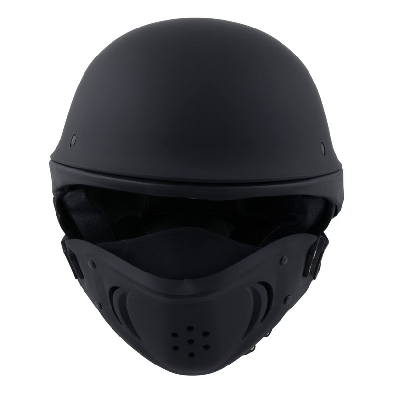 Milwaukee Helmets MPH9830DOT Rascal 3/4 Open Face Flat Black 2