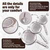 Double-Layer Fine Mesh Strainer, 4.7 Inch Stainless Steel Double Ear
