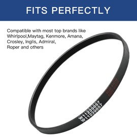 W11239857 Washer Drive Belt, Compatible with Whirlpool Maytag Amana Top Load Clothes Washing Machine, Replaces AP6333320, 4845287, PS12578772, W10808317
