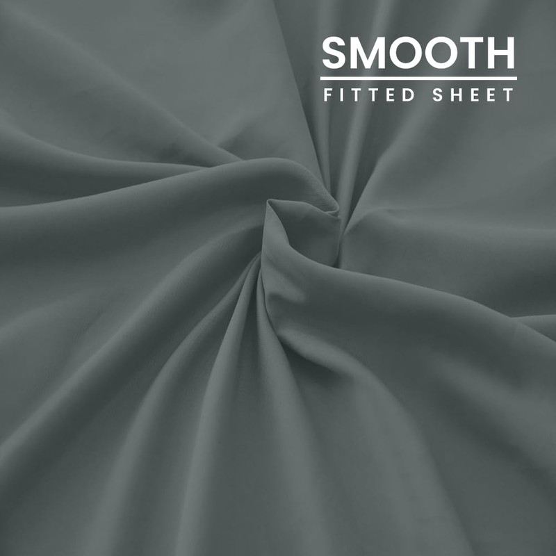 West Midlands Homeware King Fitted Sheet Soft Brushed Microfibre Fabric
