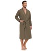 COLORFULLEAF Men's Bathrobe, 100% Cotton, Lightweight Sauna Bathrobe, Dressing Gown