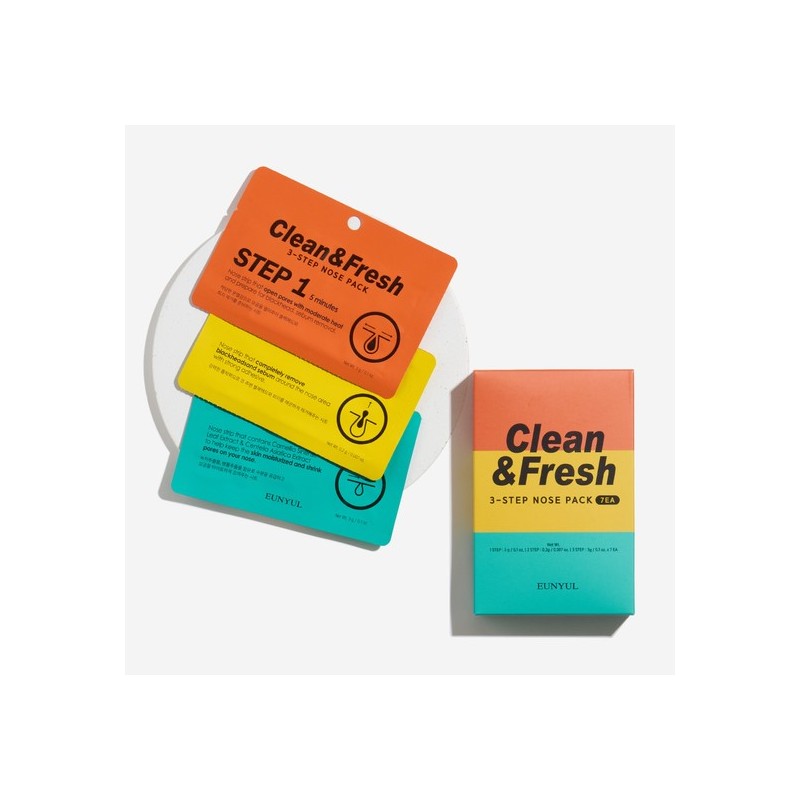 Eunyul Clean & Fresh 3-Step Nose Pack 7-Pack Set /