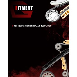 GDSMOTU Timing Chain Kit with Guide Tensioner VVT Gear for Toyota Highlander 2009-2014 for Sienna 2011 2012 2.7L for Toyota RAV4 2009-2013 for Camry 2010-2014 for Scion tC 2011-2013 2.5L 13070-0V010