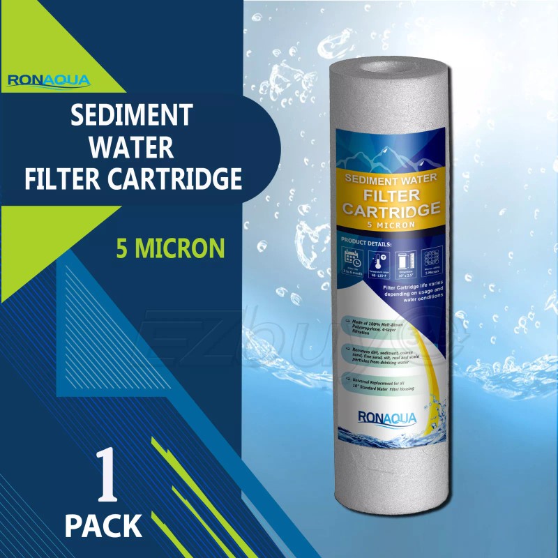Ronaqua Sediment 5 Micron Water Filter Cartridge 2.5" x 10"
