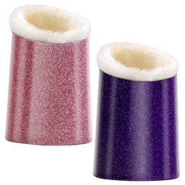 BVYA 2 Pcs Premium Leather Makeup Brushes Cup, Pen Pencil Desk Holders, Office & Home Organizer, Make Up Brush Pot
