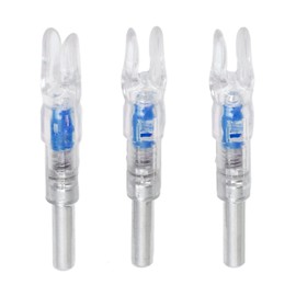 3PCS Archery Lighted Nocks Plastic Automatic with Switch 6.2mm Inner Diameter Archery Nock Tail for Night Hunting Blue