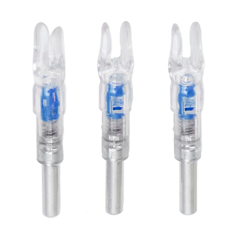 3PCS Archery Lighted Nocks Plastic Automatic with Switch 6.2mm Inner
