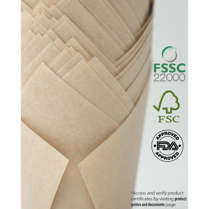 Bake Choice Nordic 75GSM Paper 200pcs Natural Tulip Cupcake Liners