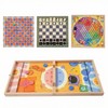 SAIHE 5-in-1 Magnetic Wooden Board Game Set, Premium Beech Wood