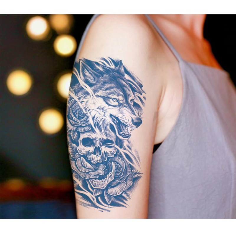 Oottati 2 Sheets Semi Permanent Waterproof Temporary Tattoos, 2 Weeks