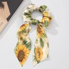 Qehuruxo Sunflower 2 Pieces Bow Hair Tie for Women Hair