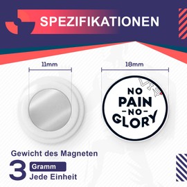 VERY IMPORTANT RUNNER - Magnetic Race Number Holder for Running, Marathon, Triathlon - Pack of 4 Start Number Magnets, Running Magnets, Sports Magnets, Start Number Holder Magnetic - No Pain No Glory