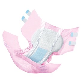 NorthShore MegaMax Adult Overnight Diapers, 12-Hour Tab-Style, Medium, 10 Count Bag, Pink, 32-44 inches, Unisex Incontinence Underwear