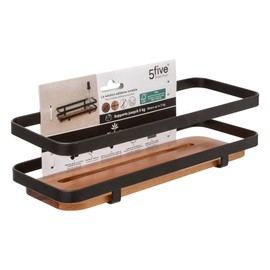 5five Blackacia Acacia Wood Shower Shelf