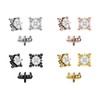 PIERCINGLINE Titanium Screw Attachment with External Thread 0.9 mm Crystal