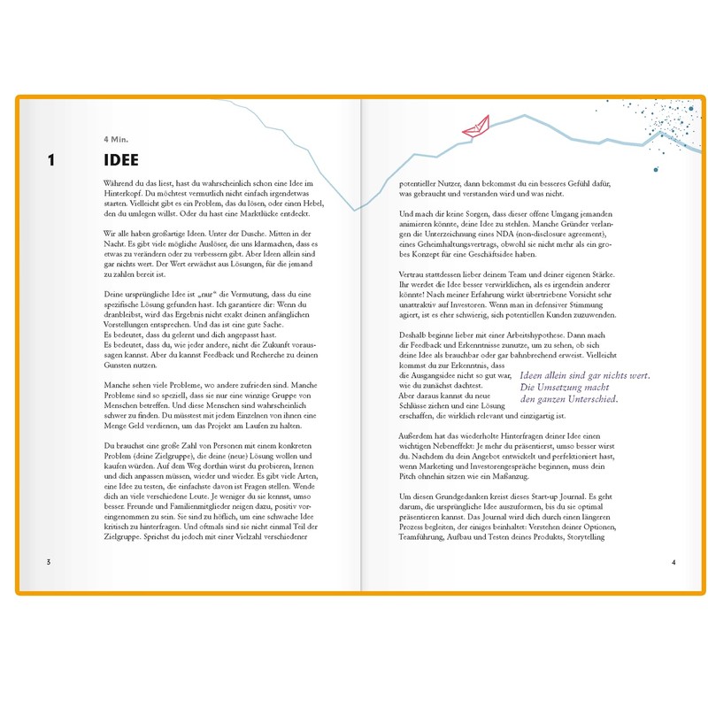 LEUCHTTURM1917 363841 Start-up Journal, Hardcover, 294 Numbered Pages, German, Rising