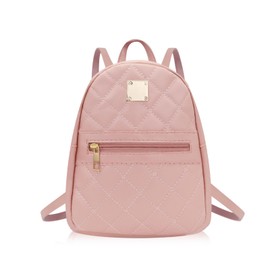WisePoint Womens Backpack, PU Leather Mini Backpack Small Backpacks for Women and Girls, Versatile Women's Fashion Backpacks with Adjustable Strap for Party, Dating, Shopping (pink)
