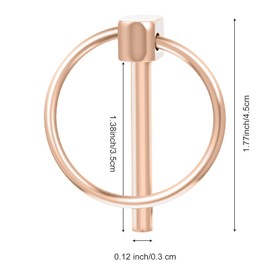 QFGasre 8 Pcs Heavy Duty Lynch Pin with Rings Tractor Lynch Pin Tow Bar Retaining Pins for Trucks Tractors Trolleys Lawn Mowers Trailers (1.77× 1.38 × 0.12 Inches)