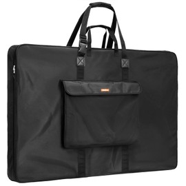 Nicpro Bolsa Grande de Portafolio de Arte 35 x 43 Pulgadas Estuche de Almacenamiento de Nylon Impermeable para Artista con Correa para el Hombro, Bolsa de Transporte de Almacenamiento para Obras de