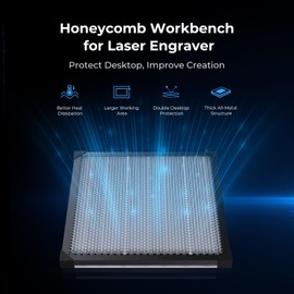 Creality Honeycomb Working Table 500 * 500mm, Laser Honeycomb Bed for Laser Engraver, Aluminum Honeycomb Cutting Table for Fast Heat Dissipation and Desktop Protection (19.68” x19.68”)