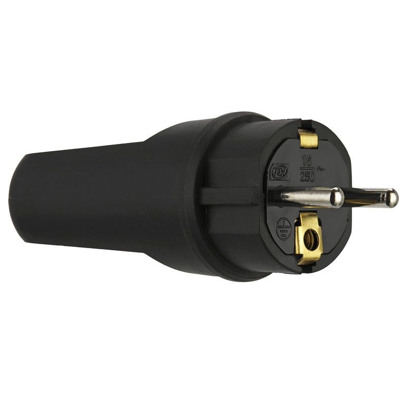 REV Ritter 0512090555 Plug Solid Rubber Black