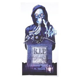 Bristol Novelty HI300 RIP Door Cover | Black and White | Pack of 1, Multi-Colour, One Size