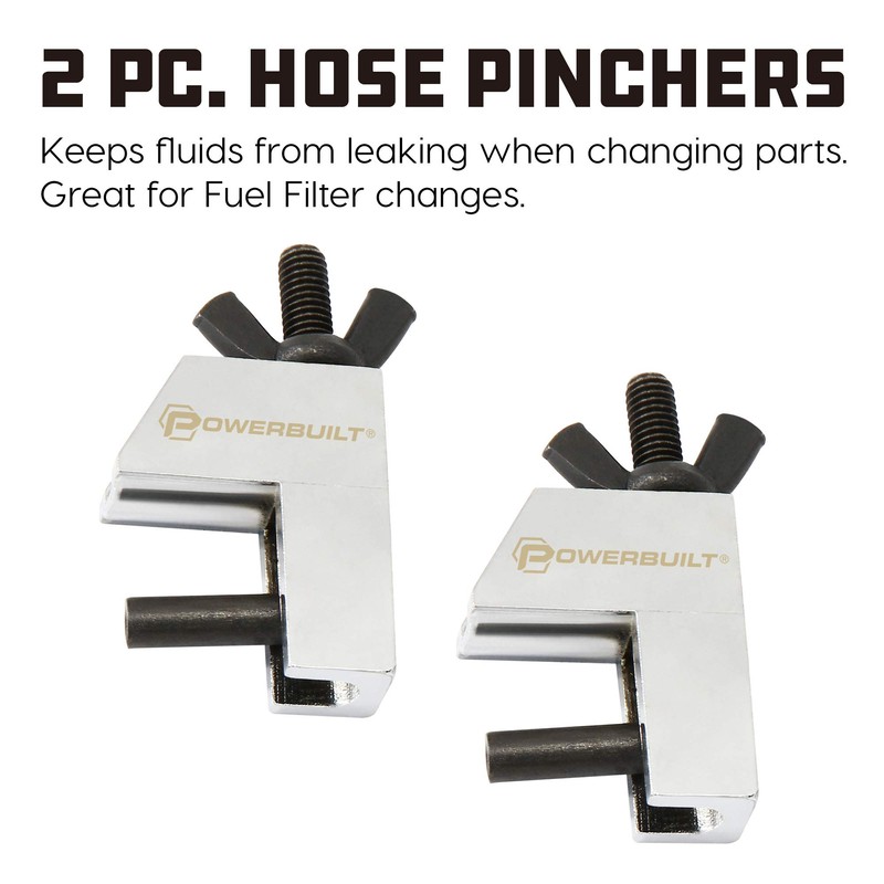Powerbuilt 2 Piece Hose Pinchers, Brake Line Clamp, Hose Pinch