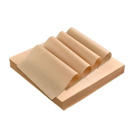 Yuyouqu 50 PCS 12 x 12 Inch Parchment Paper Non-Stick Deli Paper Wax Paper Sheets Precut Parchment Paper Sheets for Baking Cookies, Food Basket Liners, Frying, Air Fryer, Grilling Rack, Oven Brown