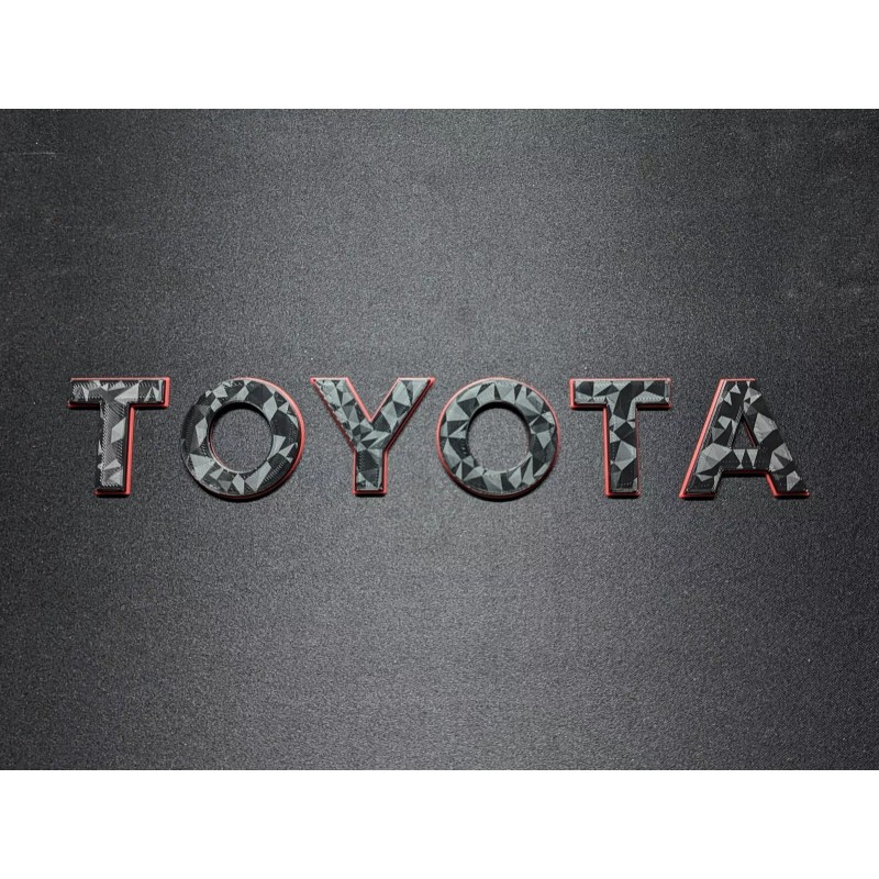 TOYOTA 4Runner Passenger Dash Trim Garnish Heritage Raised Red Two-Toned