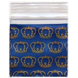 1000-1.25" x 1.25" 125125 Gold Crown Small Zipper Lock Baggies Craft Resealable Plastic Baggy 2 Mil Zipper Poly Bags