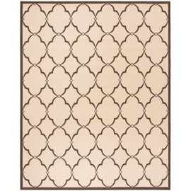 Safavieh Beach House Collection BHS125U Trellis Indoor/ Outdoor Area Rug, 8' x 10', Cream / Brown