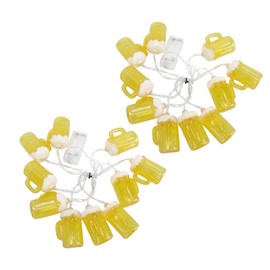 2pcs Beer String Lights 6.5ft 10LED Holiday Party Decorative String Lights for Indoor Outdoor