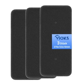 VIOKS 3 x Filter Sponge Set Replacement for Candy 40006731 Filter Mat 270 x 122 mm - Foam Filter for Condenser Dryers / Dryers Heat Pump Dryer