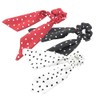 IWOWHERO 3pcs Bowknot Hair Bands Red Scrunchie Headbands for Women