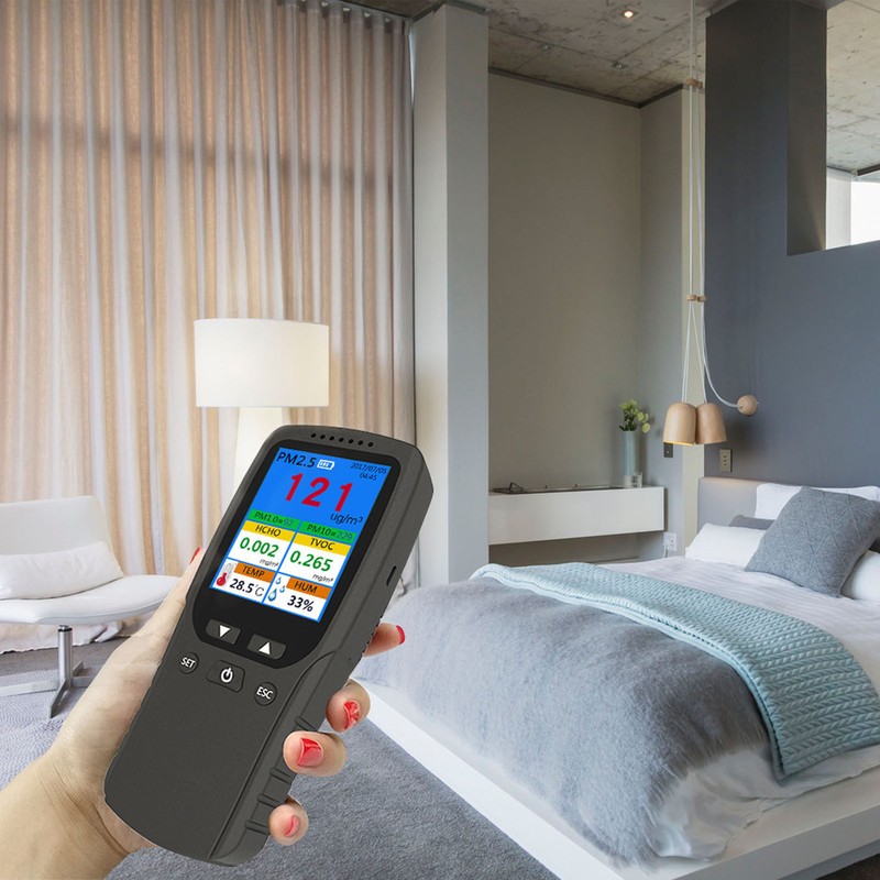 Air Quality Monitor 2.8inch LCD Screen PM2.5 1.0 10 HCHO
