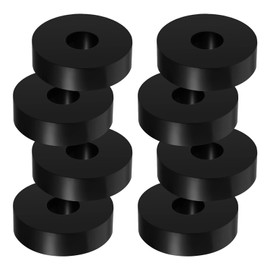 Rubber Isolation Pad Anti Vibration Isolation pad Rubber Isolator Washer 1.5 Inch OD 0.5 Inch ID 0.4 Inch Thick Vibration Mechanical Vibration Damping Pad Rubber Isolator Washer (8 Pack)