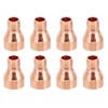 PATIKIL 1/2" to 1/4" ID Copper Reducer, 8pcs 99.9% Pure