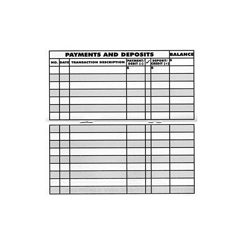 10 Large Print Low Vision Checkbook Transaction Registers White