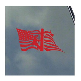 Lineman with Horizontal American Flag Vinyl Sticker Decal Lineman Lineworker Powerline Technician Tradesmen