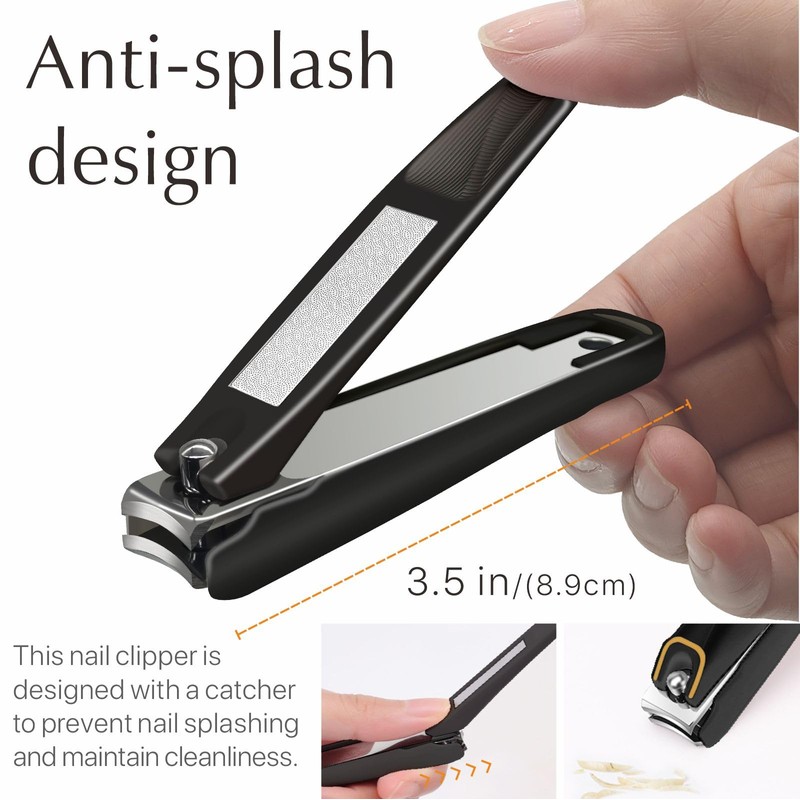 Konovo Nail Clippers for Women Travel, Nail Clippers with File,